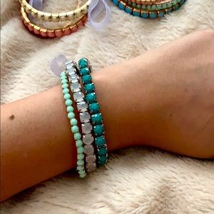 Stackable Colored Faux Gem Bracelets